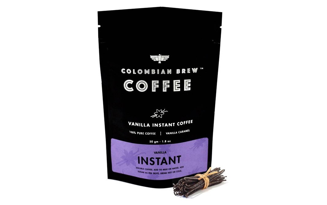 Colombian Brew Vanilla Instant Coffee    Pack  50 grams